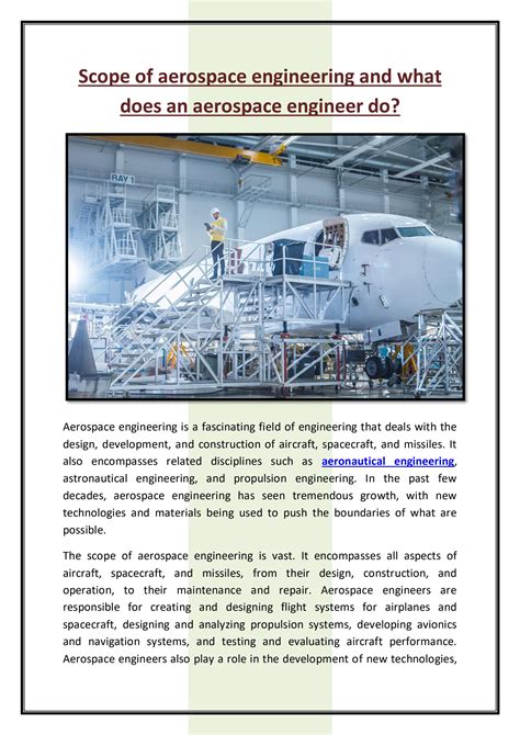 Scope Of Aerospace Engineering And What Does An Aerospace Engineer Do