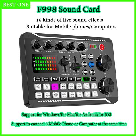 V S F Sound Card Audio Mixer Usb External Sound Card Headset