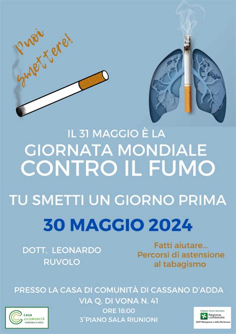 Giornata Mondiale Senza Tabacco