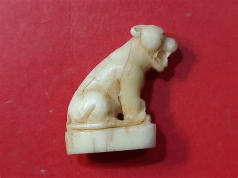 Rare Amulet B E 2520 Tiger Amulet Carved From Fang By LP Moom GOD222