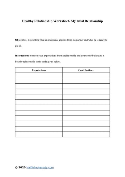 Healthy Relationship Worksheets 9 Optimistminds Anger Management