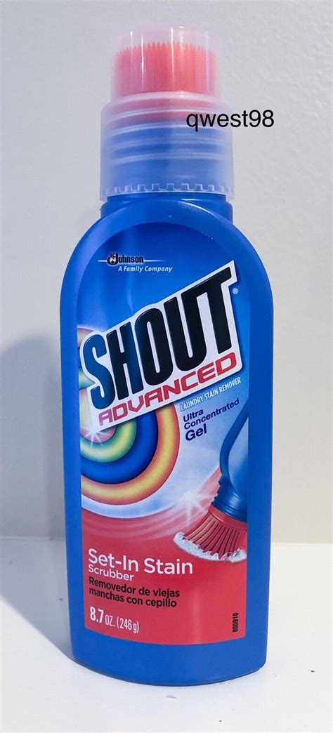 Shout Advanced Ultra Concentrated Gel Set In Stain Scrubber Brush Ebay