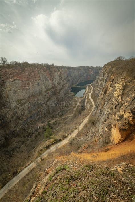 Old Quarry Velka Amerika In Spring Cloudy Hot Day Stock Image Image Of Bohemia Geology