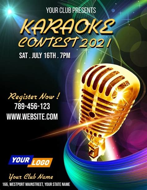 Sing your heart out with our Karaoke Contest Template