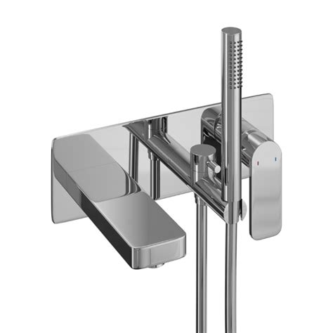 Abacus Edge Chrome Wall Mounted Bath Shower Mixer Sanctuary