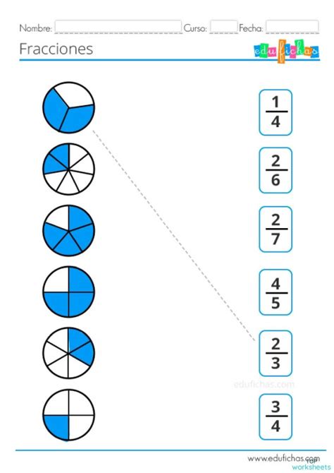 Fracciones Ficha Interactiva Topworksheets