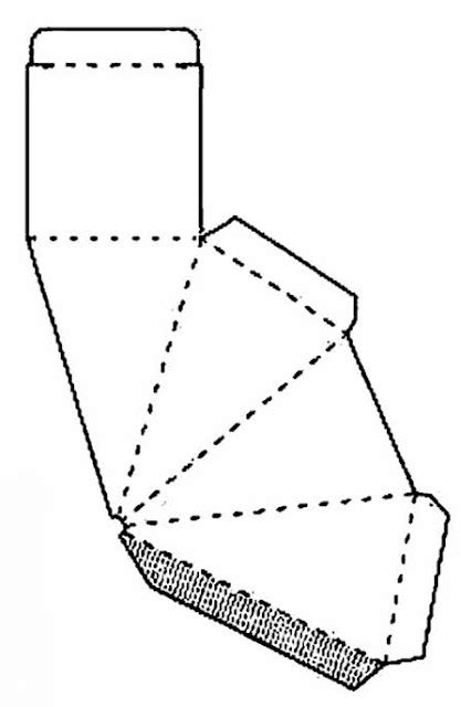 12 Molde caixa pirâmide para imprimir e recortar Ver e Fazer