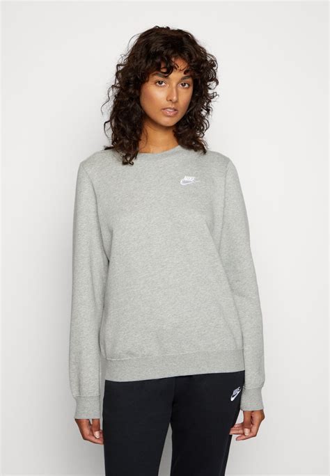 Nike Sportswear Club Crew Sweatshirt Grey Heather Grå Zalando No