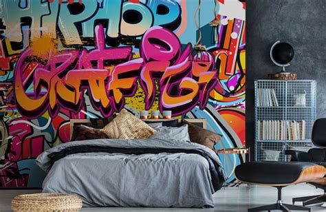 Ink Splatter Wall Mural Wallpaper | Graffiti Art Wall Murals