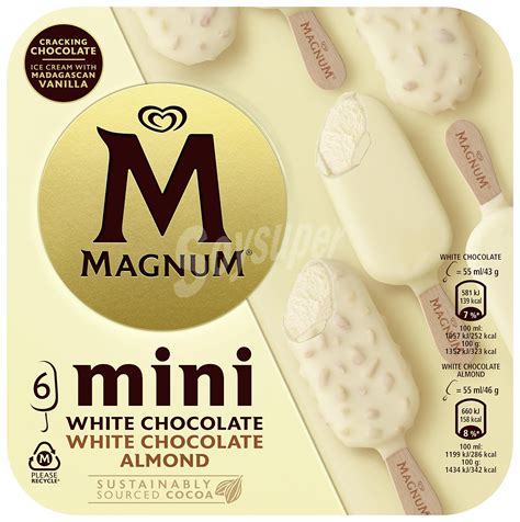 Magnum Frigo Mini Bombón Helado De Mini Blanco Y Blanco Almendrado