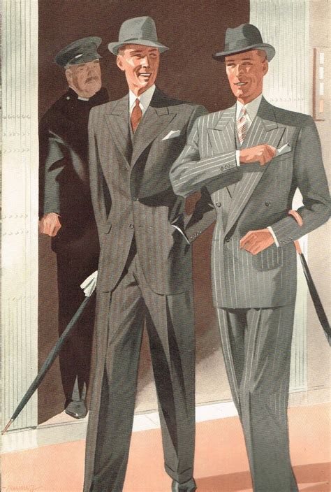 Fashion Illustration From A British Company Called Thexton And Wright Vintage Suits Mode Vintage