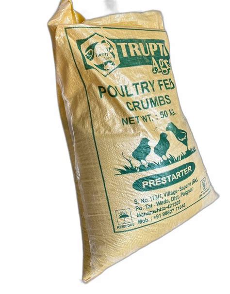 Trupti Agro Prestarter Poultry Feed Crumbs Packaging Type PP Bag