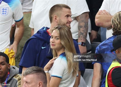 Eric Dier of England is seen with girlfriend Anna Modler during the ...