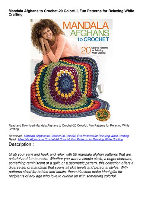 Read Mandala Afghans To Crochet Colorful Fun Patterns For Relaxing