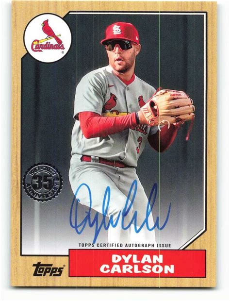 Topps Topps Baseball Autograph Ba Dc Dylan Carlson Nm Mt A