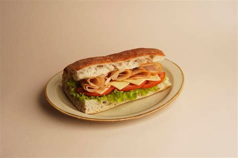 Premium Photo Sandwich With Ham Lettuce And Tomato