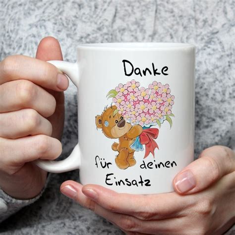 Danke Bären Einsatz Tasse 300 ml Weiß Danke Tassen TRIOSK Trends