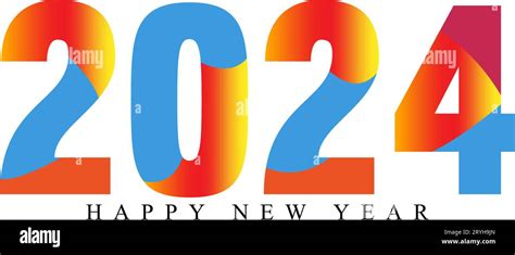 Happy New Year 2024 Design With Numbers Happy New Year 2024 Vector Design For Poster Calendar