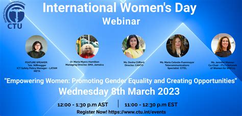 International Womens Day Webinar Empowering Women Promoting Gender