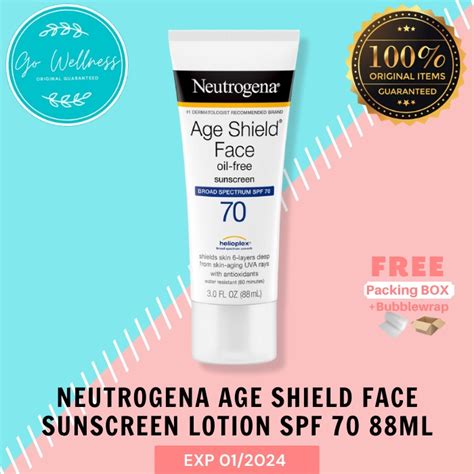 Jual Neutrogena Age Shield Face Sunscreen Lotion Spf 70 88ml Shopee Indonesia