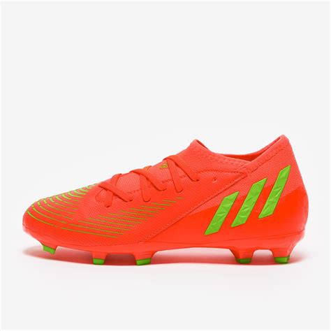 Adidas Enfant Predator Edge Fg Rouge Solaire Vert Solaire Noir