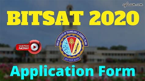 How To Fill Bitsat Application Form Online Bitsat Registration