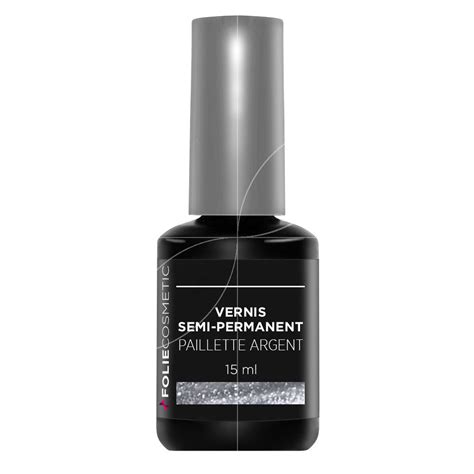 Vernis Semi Permanent Paillette Argent Folie Cosmetic Ml