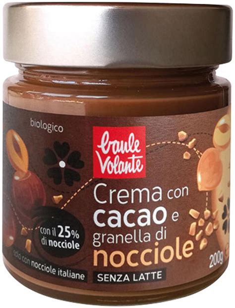 Crema Spalmabile Al Cacao Con Granella Nocciole Baule Volante