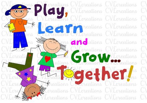 Play Learn And Grow Together Digital File Svg Png Dxf Pdf Etsy Australia