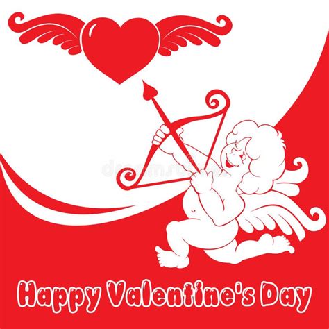 Valentine S Day Cupid Stock Vector Illustration Of Painting