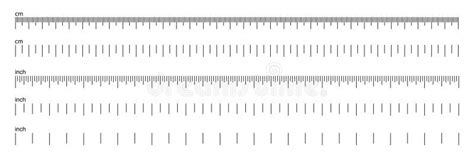 Centimeters And Inches Measuring Scale Cm Metric Indicator On A White