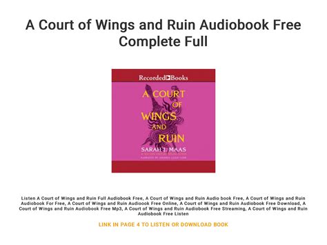 A Court Of Wings And Ruin Audiobook Free Complete Full By Mayulydia Issuu