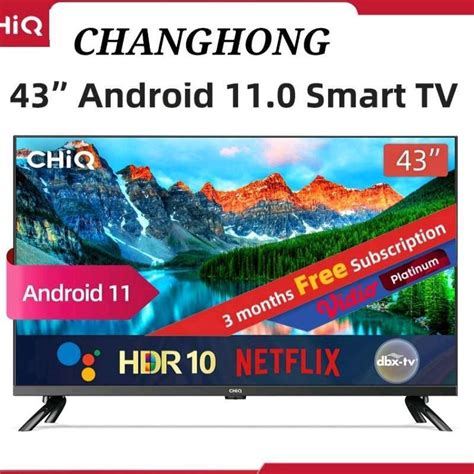 Jual TV ANDROID 11 CHANGHONG 43 INCH SMART TV LED CHIQ L43G7P Di Seller