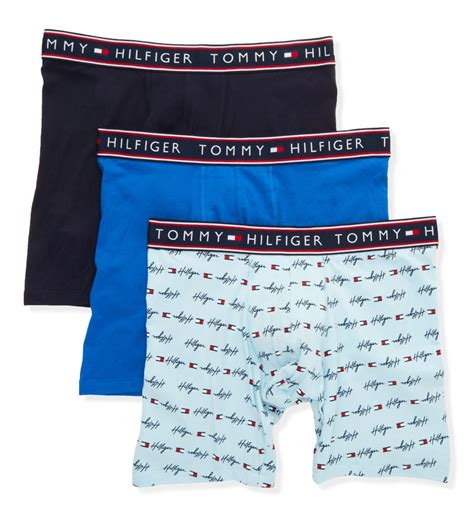 Tommy Hilfiger Mens Pack Cotton Stretch Boxer Brief Soft Blue Large