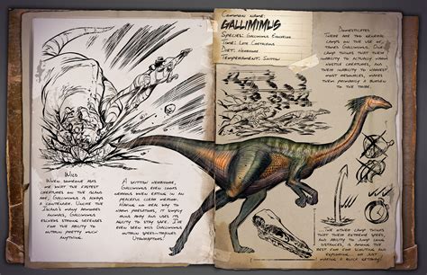 Dino Dossier Gallimimus Ark Survival Evolved