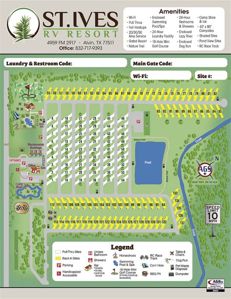 St Ives RV Resort Site Map Rules