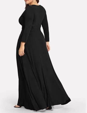 Rochie Lunga Shein Curve Negru Om Outletmag Ro