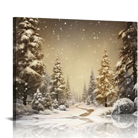 D Genhsy Christmas Canvas Wall Art For Holiday Decor Winter Scene