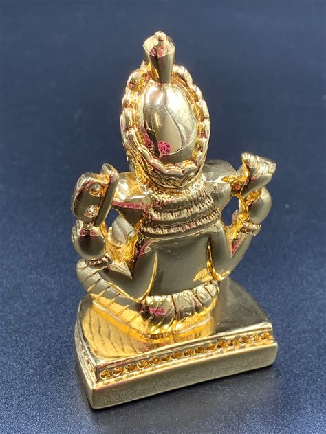 Gold Ganesh Idol Lord Ganapathy Puja Idol Gifting Item Etsy