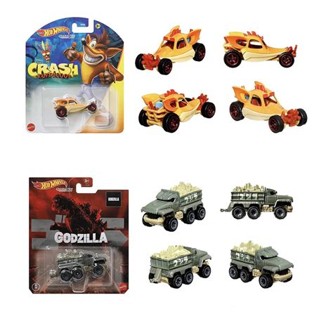 Buy Hot Wheels Japanese Character Car Assorted Sonic Bandicoot Godzilla