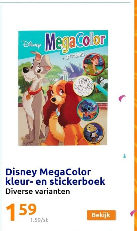 Disney Megacolor Kleur En Stickerboek Promotie Bij Action