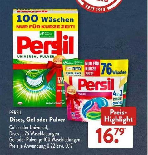 Persil Discs Gel Oder Pulver Angebot Bei Aldi S D