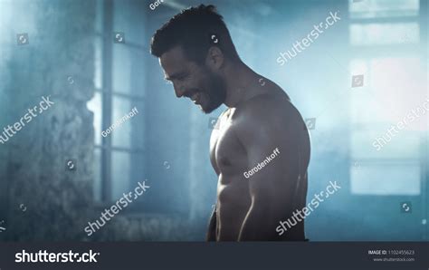 Handsome Shirtless Man Naked Muscular Torso Stock Photo 1102455623 Shutterstock