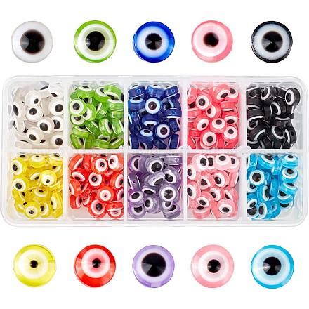 Wholesale NBEADS 300 Pcs Resin Evil Eye Beads Pandahall