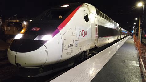 Départ De La Splendide Rame 4402 Sur Le Tgv Inoui 7377 En Gare De