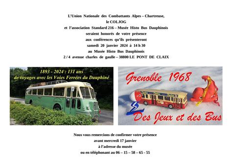 Invitation visite du musée Histo bus Dauphinois plus 2 conférences le