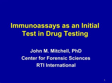 Ppt Immunoassays As An Initial Test In Drug Testing Powerpoint