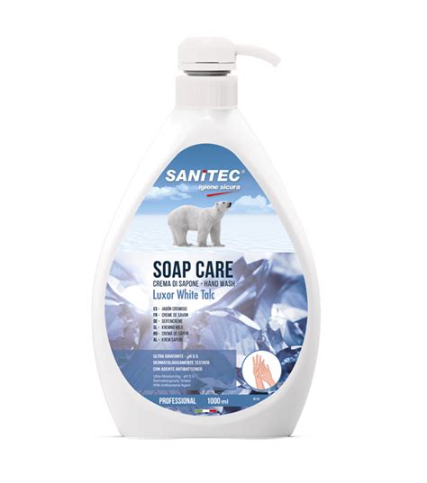 SANITEC LUXOR WHITE TALC Crema Di Sapone PROFESSIONALE Con