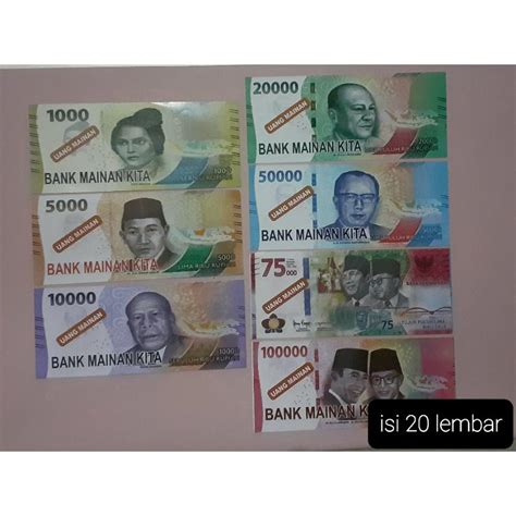 Jual Uang Mainan 20 Lembar Uang Monopoli Shopee Indonesia