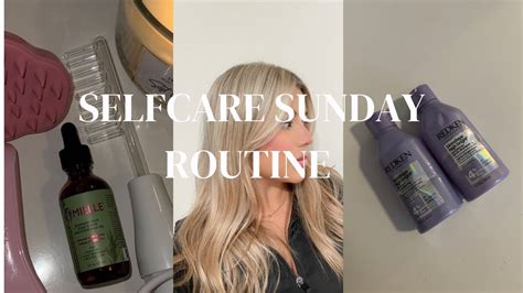 Sunday Self Care Routine Hair Wash Day Skincare Routine 🧖🏼‍♀️🎀🛀🧼